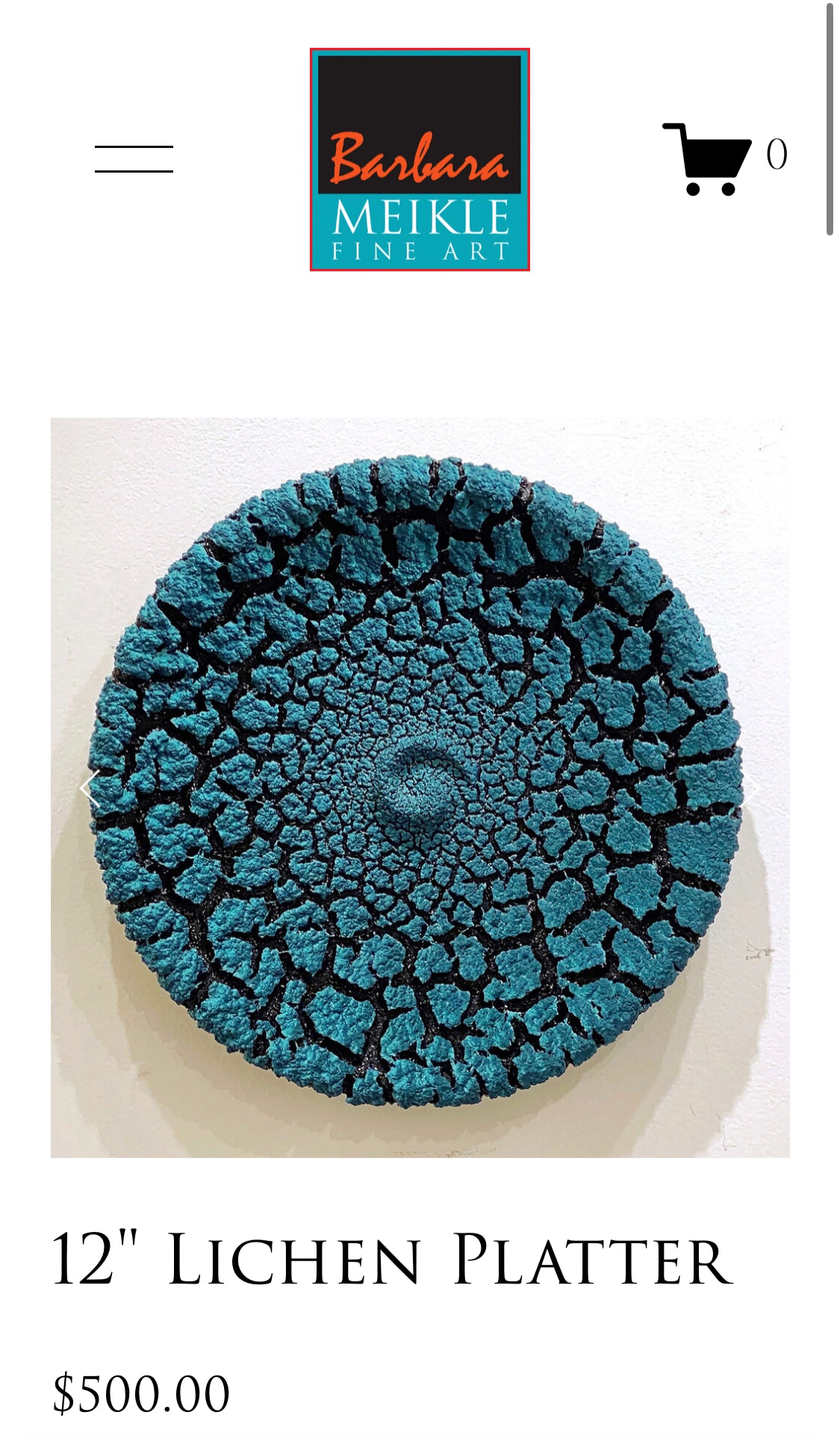 Crackle-glaze covered wheel-thrown earthenware platter art piece