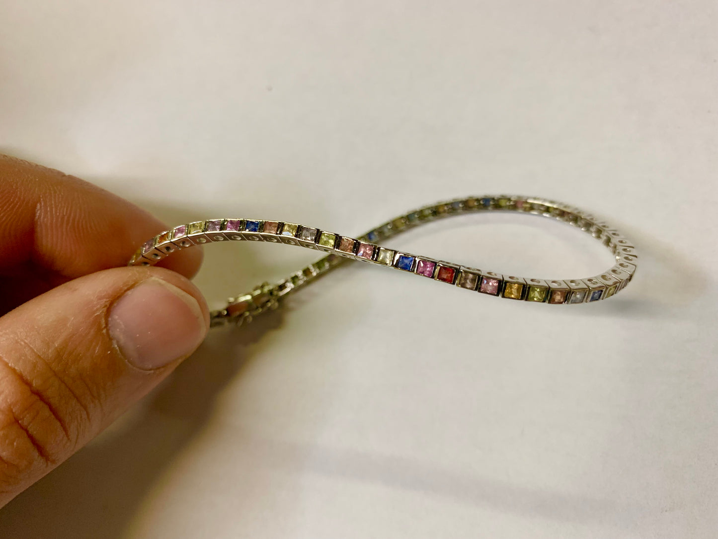 Multicolored Genuine Gem Bracelet