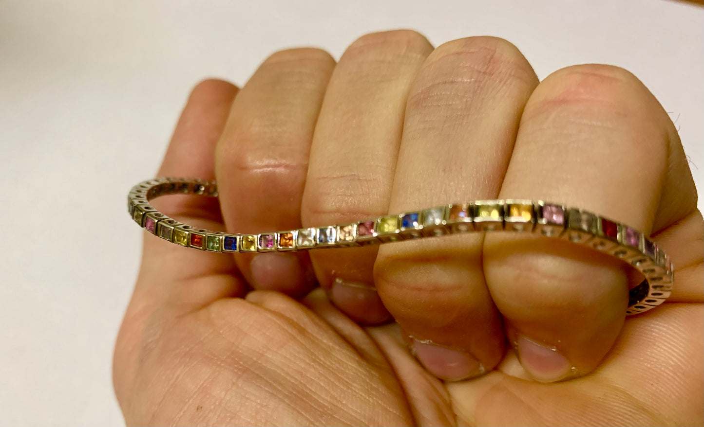Multicolored Genuine Gem Bracelet