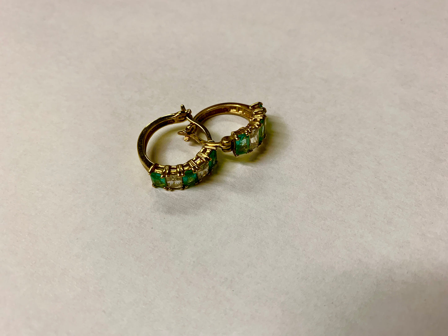 Sterling Gold Plates Sapphire Earrings