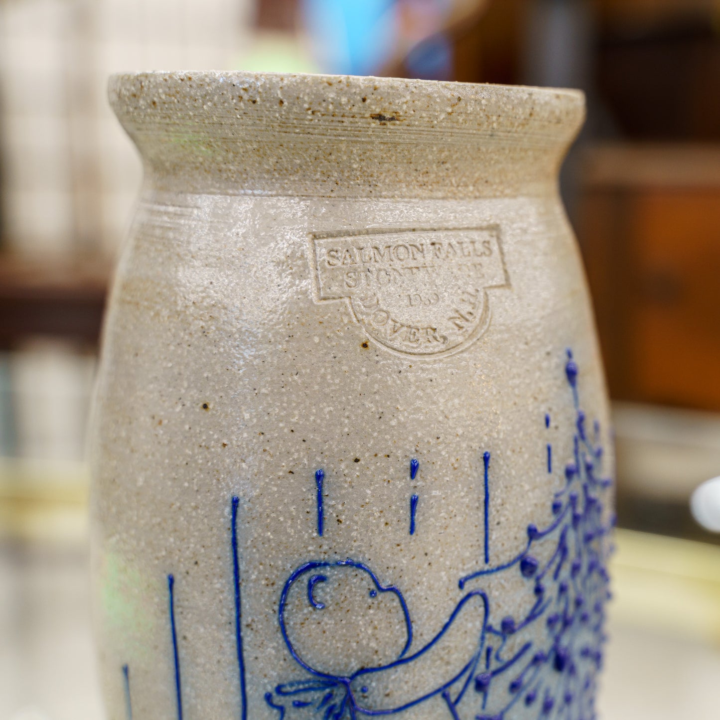 Small Christmas Crock - Salmon Falls Stoneware, 1969