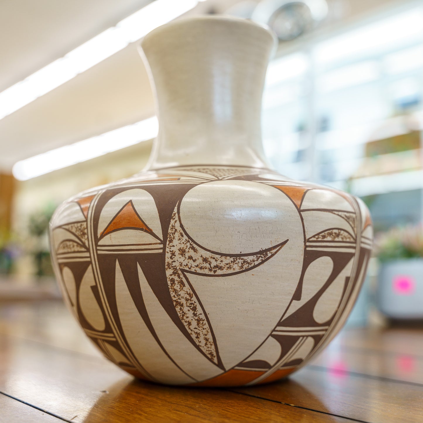 Hopi Indian Pottery Vase by Agnes Nahsonhoya
