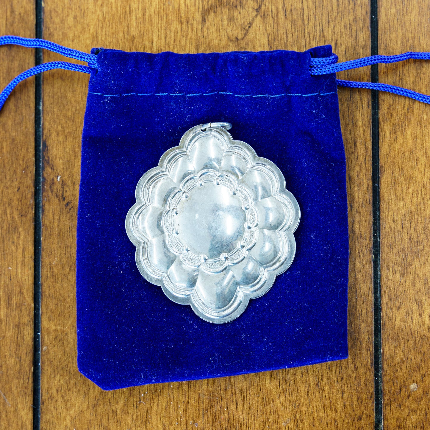 Towle Sterling Christmas Floral Medallion / Pendant - 1984