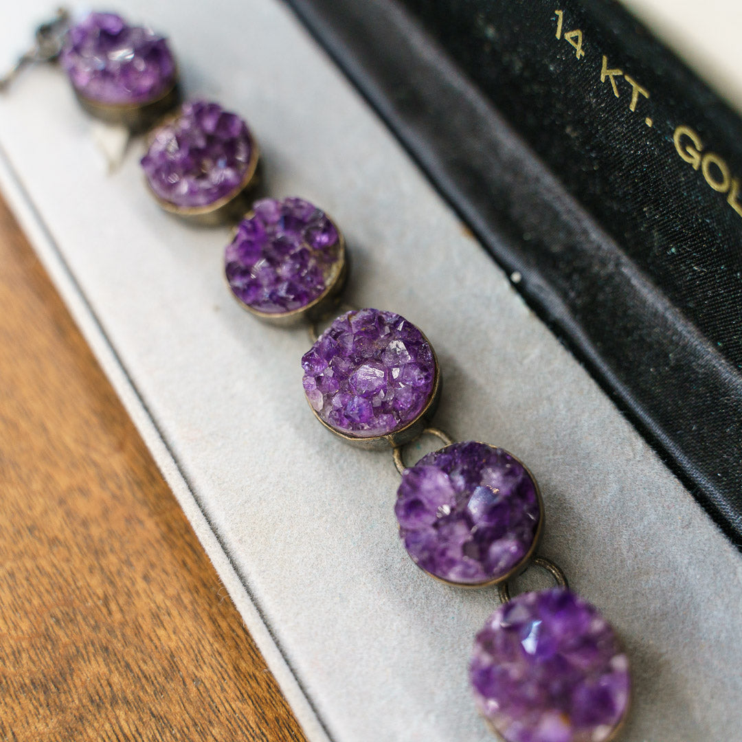 Charles Albert bracelet - sterling and amethyst