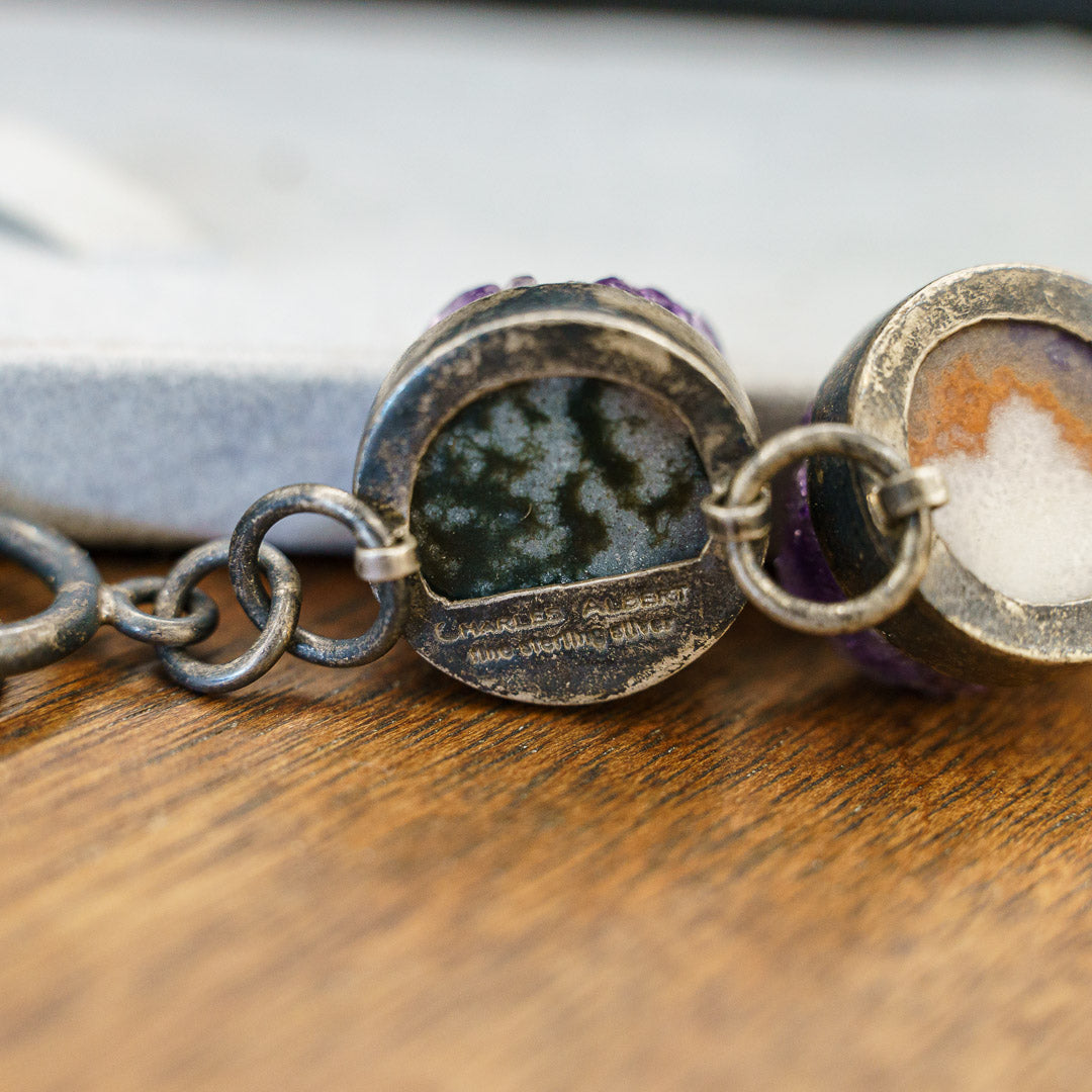Charles Albert bracelet - sterling and amethyst