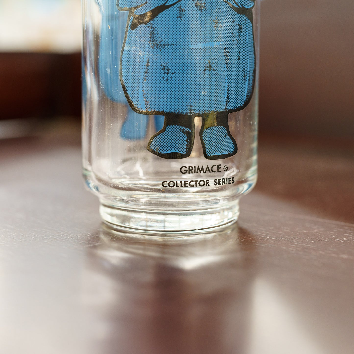 Vintage 1977 McDonalds Collectors Series Blue "Grimace" Glass