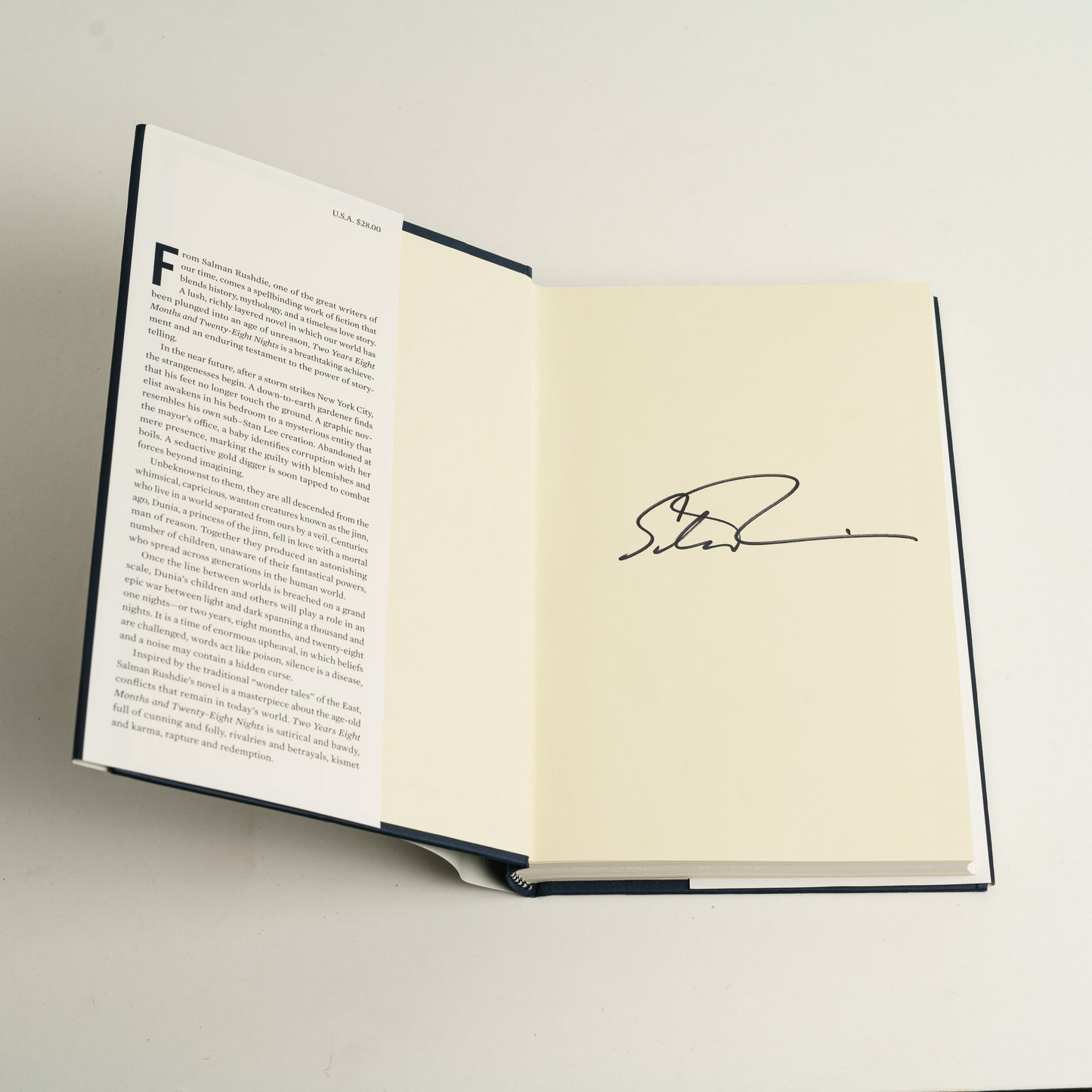 Signed Salman Rushdie Book - Two Years Eight Months and Twenty-eight Nights