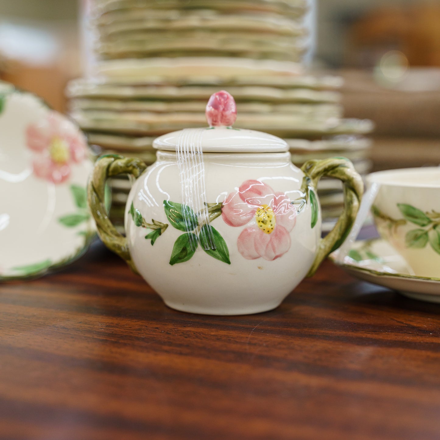 1960s Vintage Franciscan Desert Rose Dinnerware Collection - 44 pieces