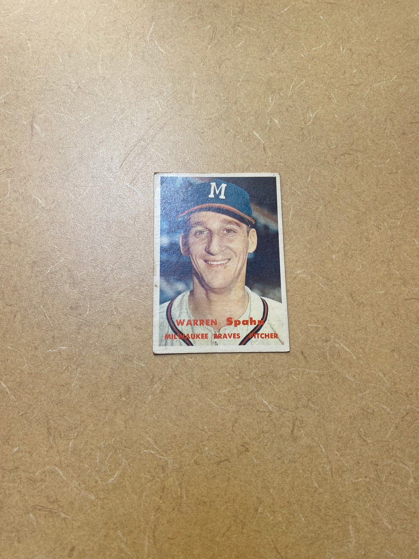 Topps 1957 #90 Warren Spahn