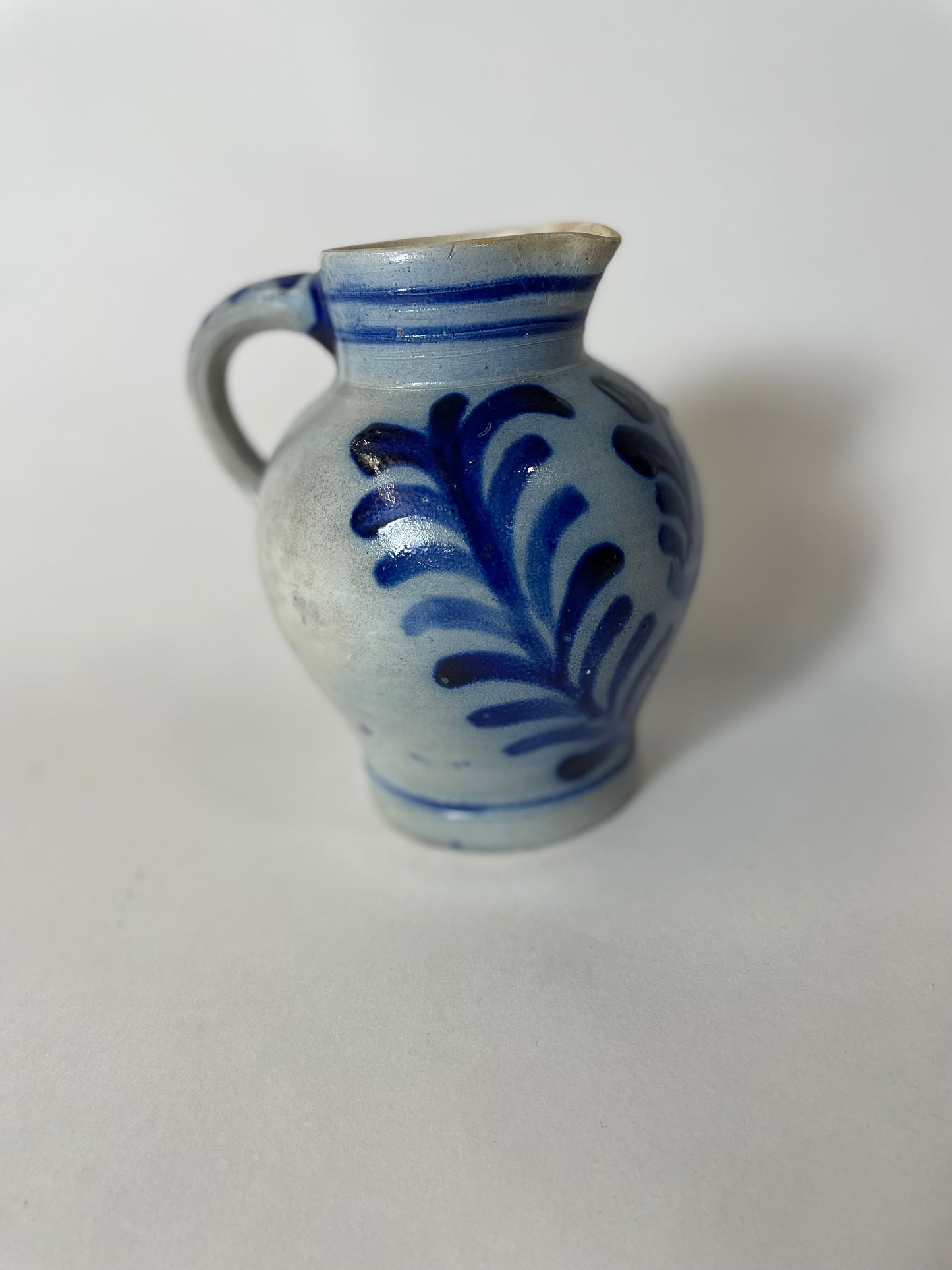 Blue and White Salt Glaze Pitcher