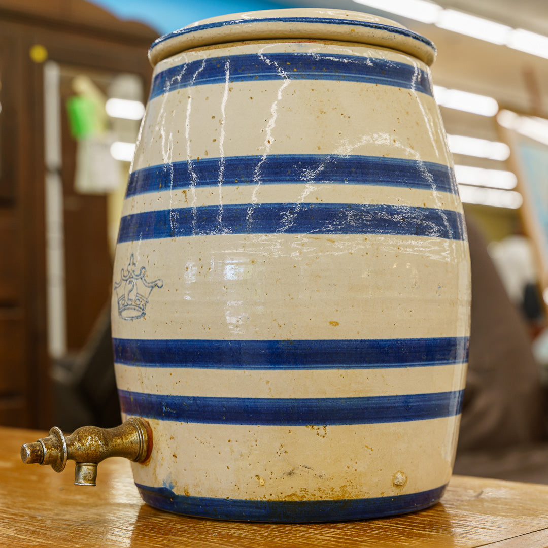 2-gallon Ransbottom Stoneware Pottery Crock Water Cooler with lid