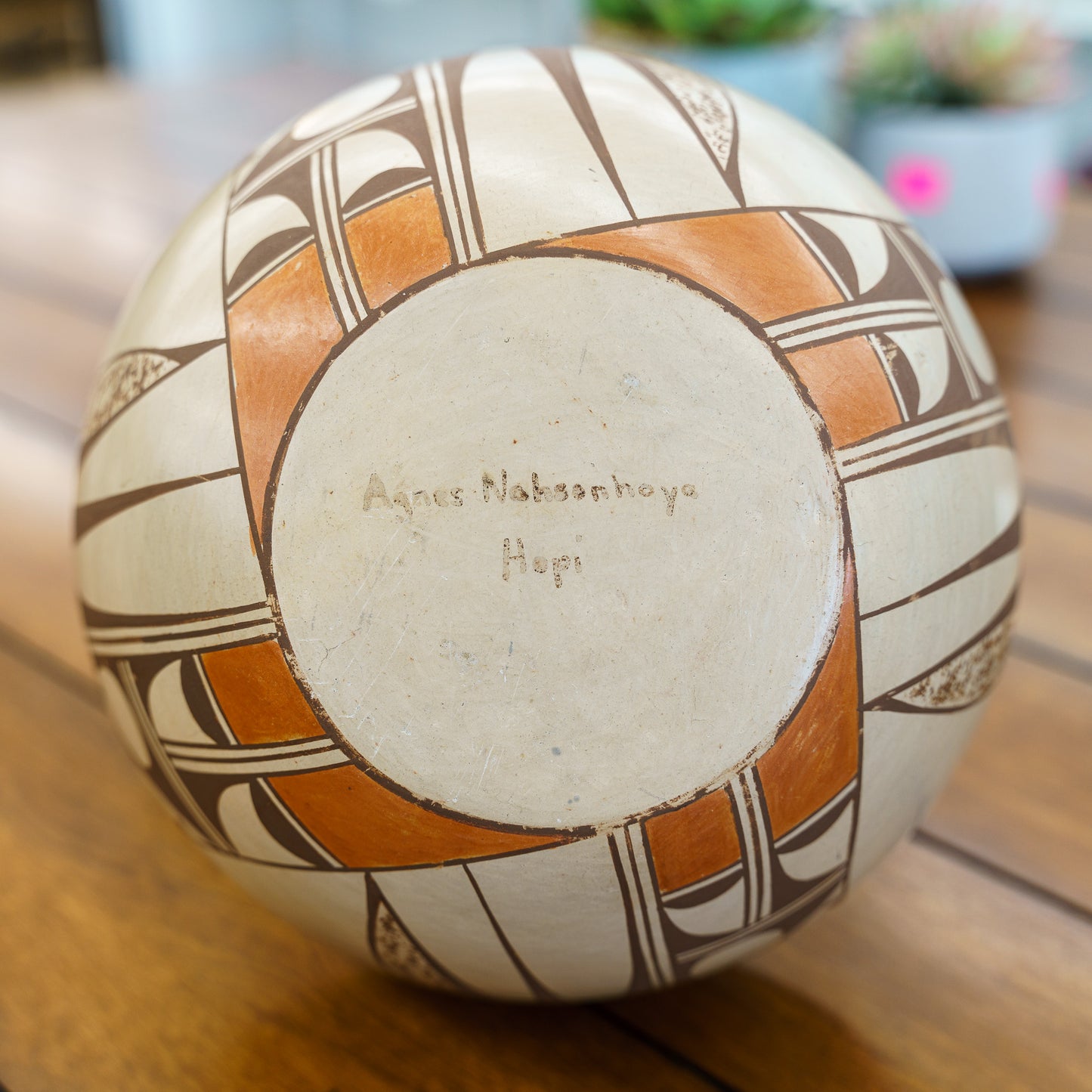 Hopi Indian Pottery Vase by Agnes Nahsonhoya
