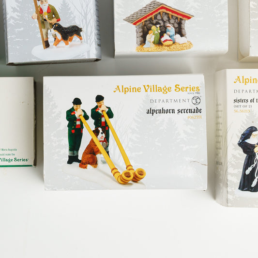 Department 56 Alpine Village Series - alpenhorn serenade- NIB