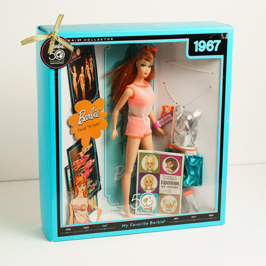 1967 Twist and Turn Red Head Barbie Reproduction, 50th Anniversary Collection