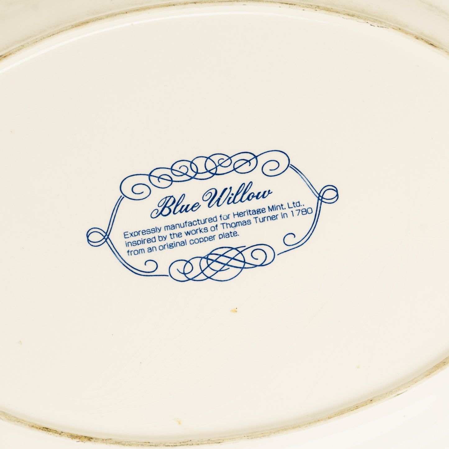 Large Blue Willow Platter