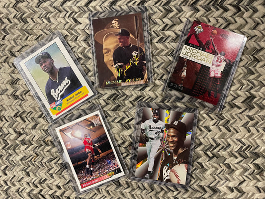 Set of 5 Michael Jordan Trading Cards